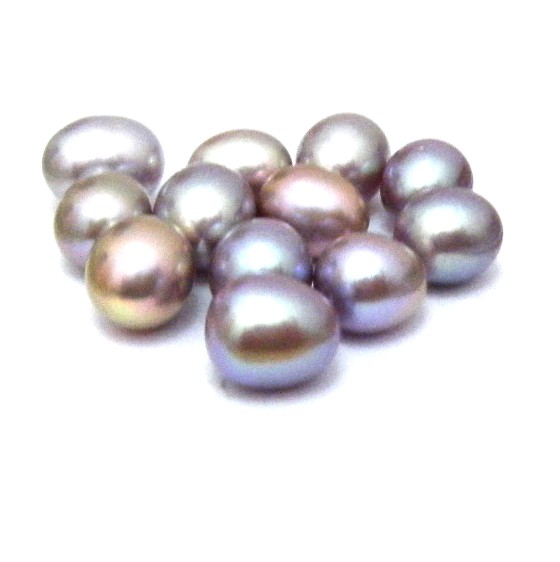 Natural Colours (lavender to pink) 7.5-8mm Half Drilled Drop Sin